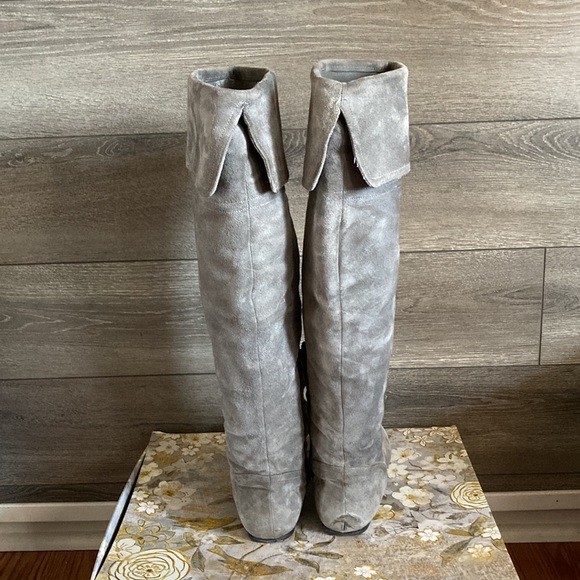 Cole Haan Suede Knee High Leather Boots - Picture 6 of 12